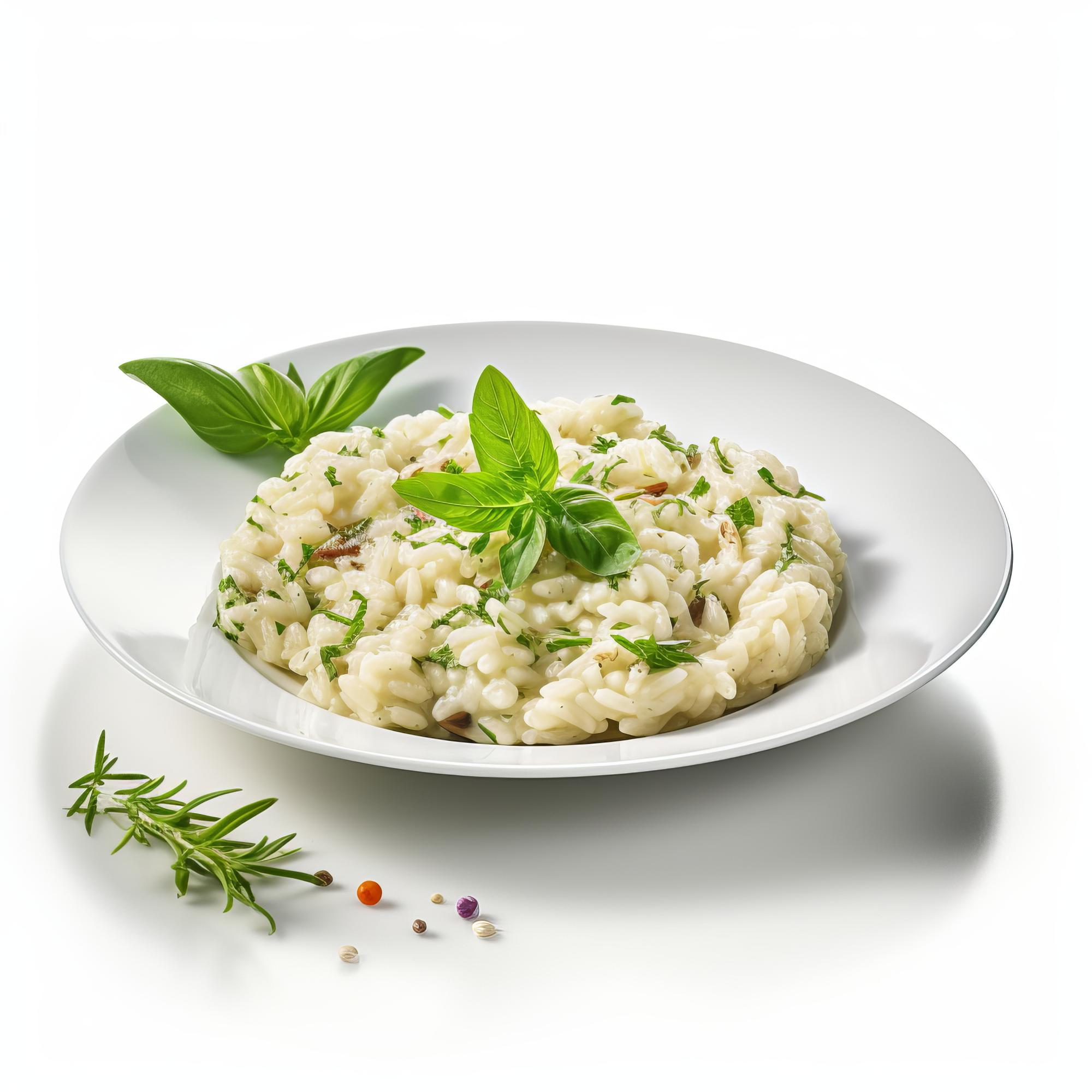 Piatto finito: risotto cremoso con erbe