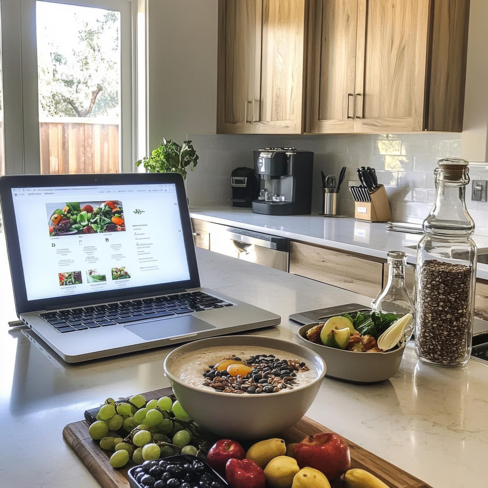 Setup per lezione: laptop e ingredienti